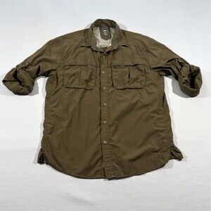 REI Men's Casual Button Down Shirt - Olive Green